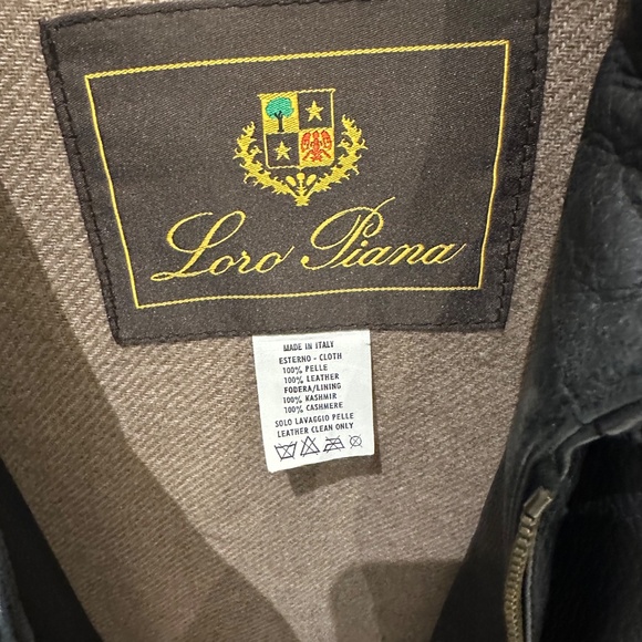 Loro Piana Men's Leather/Cashmere Coat - Picture 3 of 15